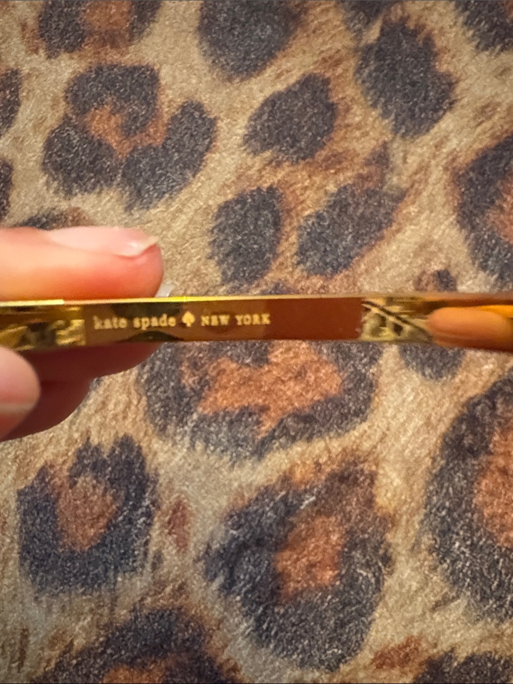 Kate spade Gold Crystal Accent Bangle Bracelet - Women's Jewelry - Picture 3 of 5